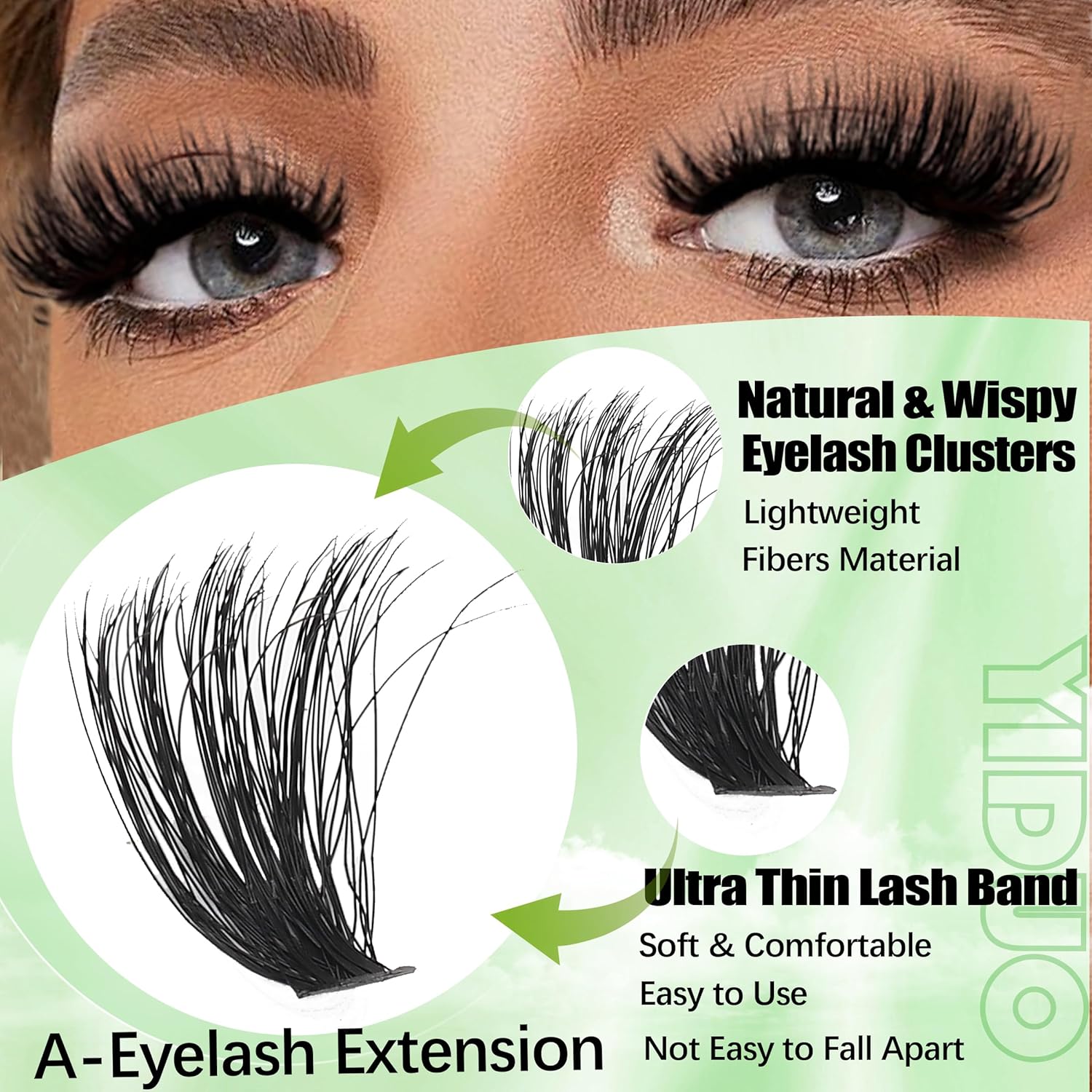 6 Box Mix Lashes Clusters Kit Gift Packs 1686Pcs with 2X Bond&Seal Volume Mega/Bottom Soft Extension False Eyelash D Curl Wispy Natural DIY Individual Fake Eyelashes for Beginners Bulk Pack-Velvo Beauty