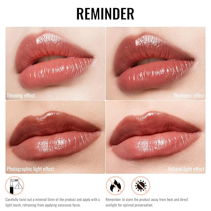 Oulac Moisturizing Shine Red Lipstick for Women, 2 in 1 Tinted Lip Balm for Winter, Hydrated Juicy and Glossy Lip Color for Dry, Cracked and Chapped Lips, Vegan 2.2g/0.07oz (02)-Velvo Beauty