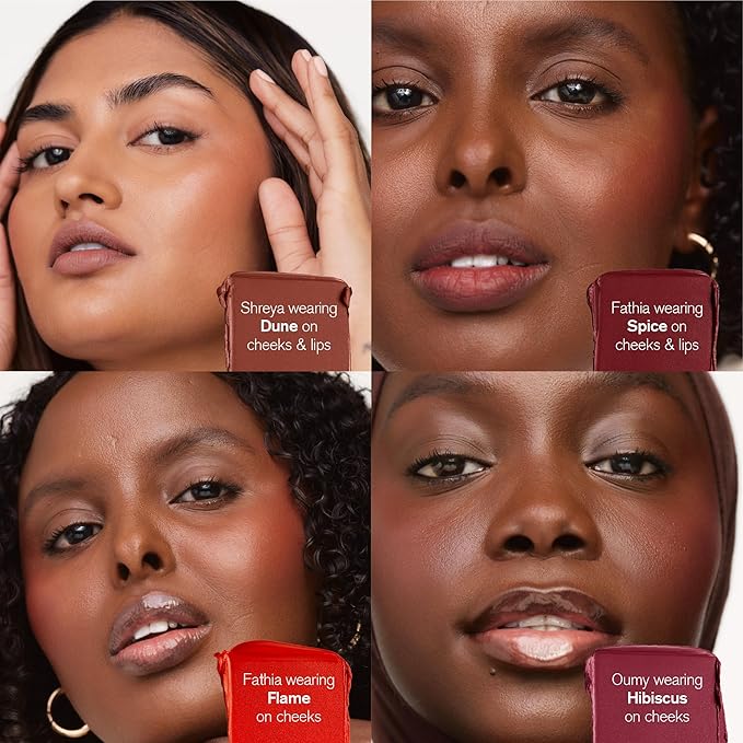 AMI COLÉ Desert Date Cream Multistick Lip and Cheek Tint (Hibiscus), moisturizing lip tint, lip and cheek stain, natural lip color-Velvo Beauty