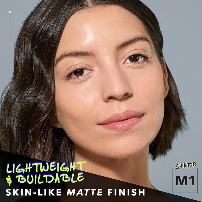 COVER FX Power Play Foundation - Shade M1 - Buildable Full Coverage - Waterproof Sweat-Proof Transfer-Proof - Natural Matte Finish - All Skin Types-Velvo Beauty