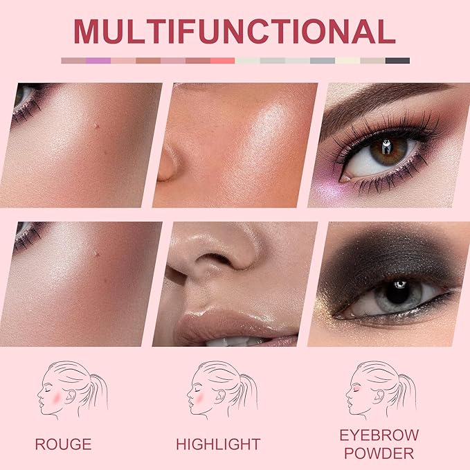 Eyeshadow,18Colors Eyeshadow Palette, Matte&Glitter&Shimmer Eyeshadow,for Eye Makeup Long Lasting Waterproof Eye Makeup Palette, Glitter Shimmer Professional Bright-Colored Eye Shadow(G005-2/G005-3)-Velvo Beauty