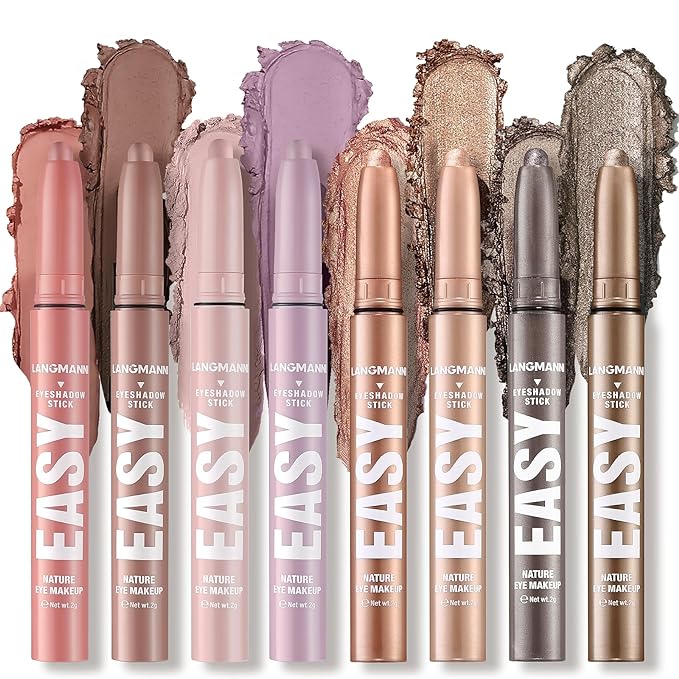 Jolilab Eyeshadow Stick Set, 8 Colors Matte Professional Bright-Colored Contouring and Highlight Eyeshadow Stick, Cream Waterproof Long Lasting High Pigmented Eye Shadow. (8, Set G)-Velvo Beauty