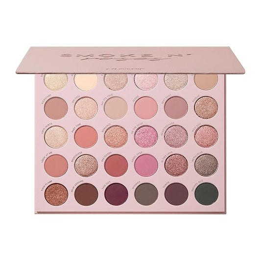 ColourPop Smoke N Roses Eyeshadow Palette - Rosey & Smokey Hues with Metallic and Matte Finishes - High-Pigment Eye Makeup with a Long-Wearing Formula (1.16 oz)-Velvo Beauty
