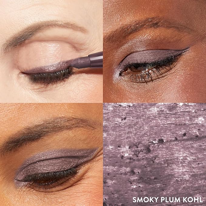 LAURA GELLER NEW YORK Kajal Longwear Kohl Eyeliner Pencil - Smoky Plum Kohl - Caffeine and Vitamin E - Smooth & Blendable Liner - Built-In Sharpener-Velvo Beauty