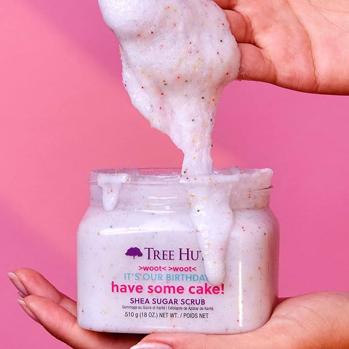 Tree Hut Exfoliating Shea Sugar Scrub Birthday Cake, 18 oz-Velvo Beauty