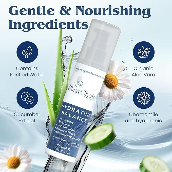 Clear Choice Hydrating Balance Facial Mist 6.7oz β Rejuvenating Spray for All Skin Types, Tightens Pores, Prolongs Makeup, Restores pH Balance-Velvo Beauty