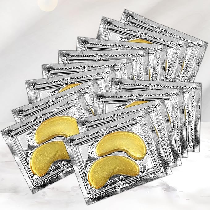 Under Eye Anti-Aging Eye Mask Collagen Patch Treatment for Minimizing Wrinkles, Puffy Eyes, Eye Bags, Dark Circles, Fine Lines Under the Eye, Looking Less Tired, Revitalizing, Moisturizing and Refreshing Your Skin 12 Pairs (Gold)-Velvo Beauty