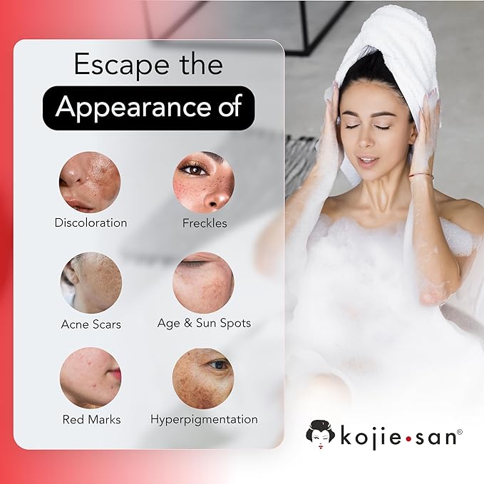 Kojie San Skin and Body Soap 2 Piece Set – Original Kojic Acid, Dark Spot Remover Soap Bar with Coconut & Tea Tree Oil – 65g x 2 Bars & 30g Face Cream-Velvo Beauty