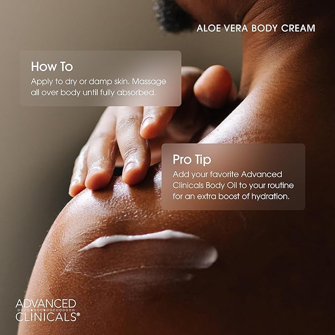 Advanced Clinicals Aloe Vera Lotion Skin Care Relief Cream | Vitamin E Infused Hyaluronic Acid Moisturizer & Vitamin C Body Lotion For Women & Men Helps Improve Look Of Extremely Dry Skin, 16 Ounce-Velvo Beauty