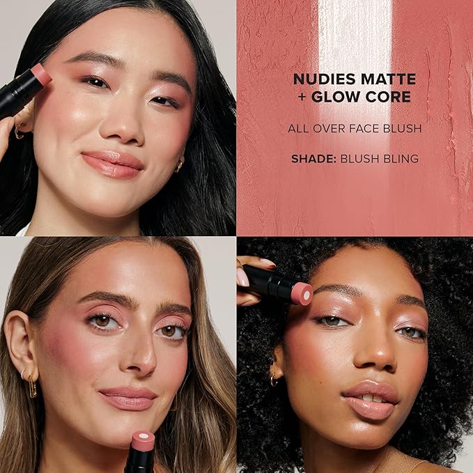 Nudies Matte + Glow Core All Over Face Blush Color - Blush Bling-Velvo Beauty