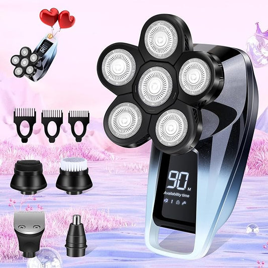 Electric Razors for Women,5 in 1 Womens Electric Leg Shaver Cordless Painless Facial Hair Removal for Arms and Underarms Bikini Trimmer,Portable and Safe Wet and Dry Use Women Shaver,White Black-Velvo Beauty