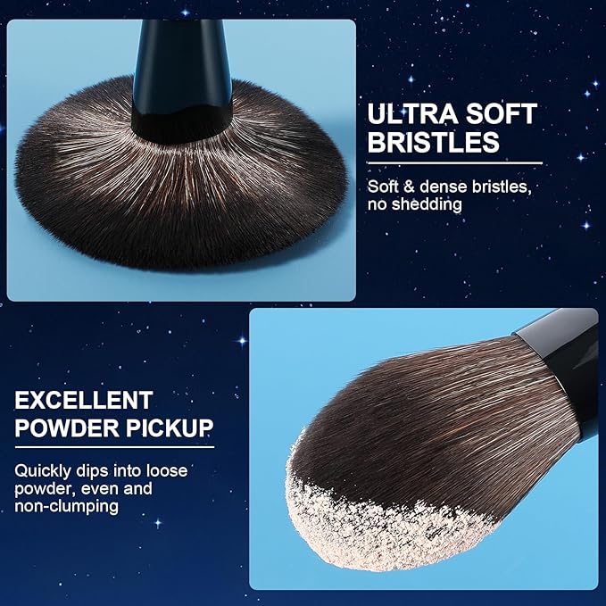 Large Bamboo Mineral Powder Brush, Fluffy Foundation Makeup Brush Kabuki Brushes with Soft Synthetic Bristles for Loose & Pressed Powder, Liquid, Cream, Buffing, Blending, Vegan & Cruelty-Free Tool-Velvo Beauty