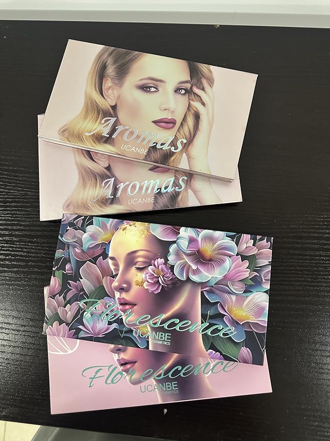 2Pcs Florescence + Aromas Eyeshadow Palette Makeup Set, Matte Shimmer Glitter Pressed Pearl All Highly Pigmented Blending Powder, Natural Velvet Texture Eye Shadow Kit-Velvo Beauty
