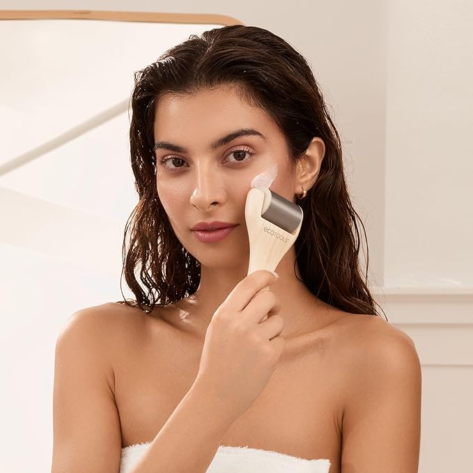EcoTools Ice Roller, Lifts & Depuffs Skin, Stainless Steal Cooling Roller For Face & Neck, Provides Relaxation While Sculpting, Eco Friendly, Vegan, & Cruelty Free Skincare Tool, 1 Count-Velvo Beauty