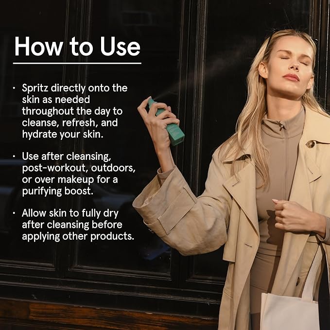 Barefaced Clean Slate Spritz 4 Fl Oz - Hypochlorous Acid Mist for Face & Body, Cleanses Skin on the Go, Setting Spray For Makeup, Boosts Hydration, Reduces Redness, and Soothes Sensitive Skin-Velvo Beauty