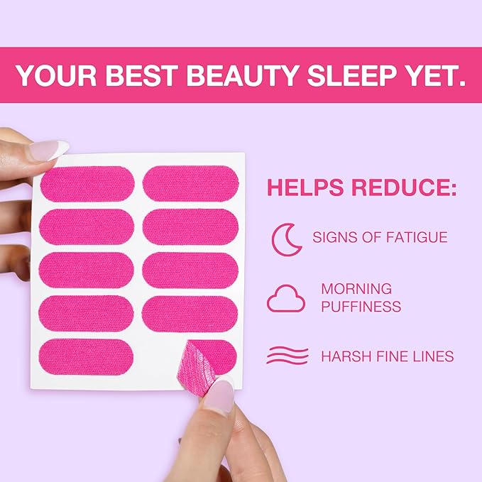 Anti Wrinkle Patches for Women - Forehead, Smile Line, Face Lifting Tape - Overnight Facial Lift - Pre-Cut Kinesiology Face Tape in 2 Sizes - Skin Safe, Latex-Free-Velvo Beauty
