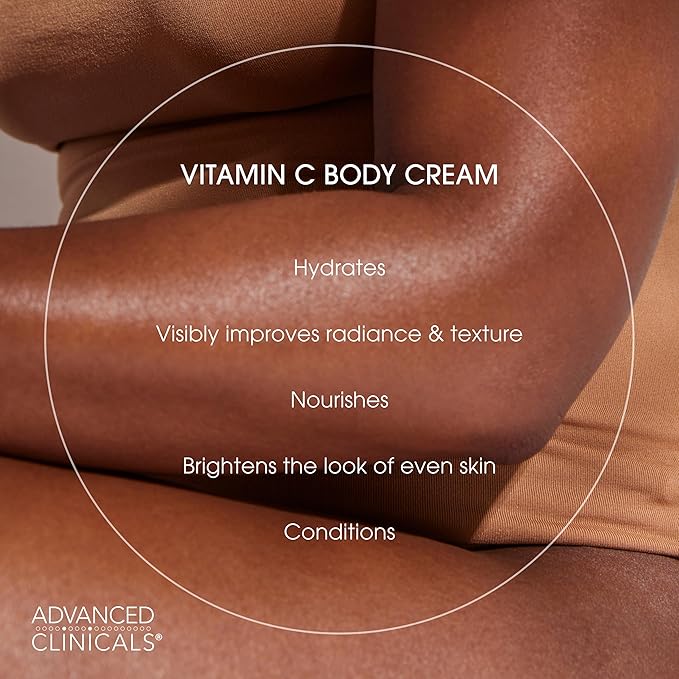 Advanced Clinicals Vitamin C Cream Face & Body Lotion Moisturizer | Anti Aging Skin Care Firming & Brightening Cream For Body, Face, Uneven Skin Tone, Wrinkles, & Sun Damaged Dry Skin, 16 Oz-Velvo Beauty