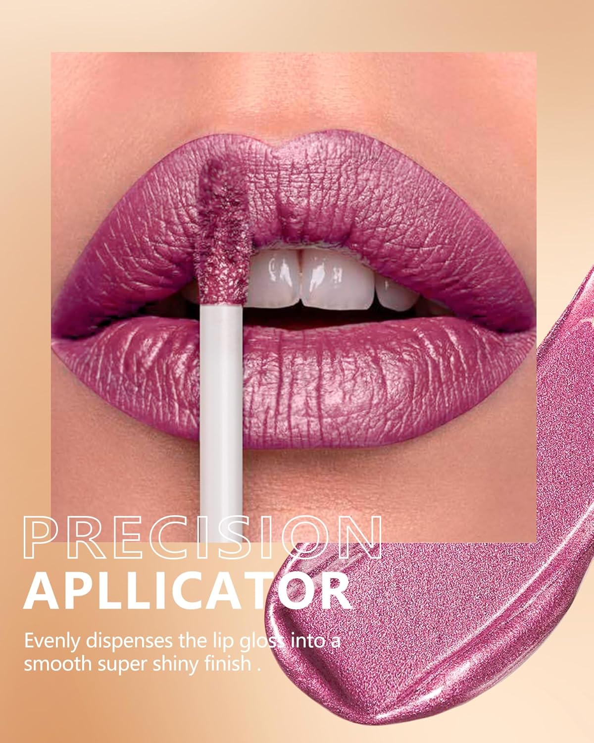 MAKI YIKA Metallic Pink Lipstick Long Lasting Hot Pink Lipsticks for Women, High Shine Glitter Lipstick No Smudge Transferproof Liquid Lip Gloss (BR01 Love Story)-Velvo Beauty