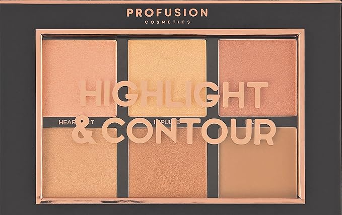 Profusion Cosmetics - Studio Icon Collection Highlight & Contour 6 Colour Palette-Velvo Beauty