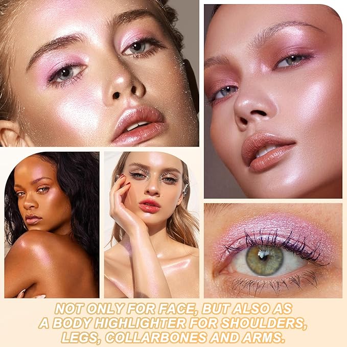 Boobeen Highlighter Makeup Palette, Long Lasting Glow Shimmer Illuminator Contour Powder for Face Radiant Glow-Velvo Beauty
