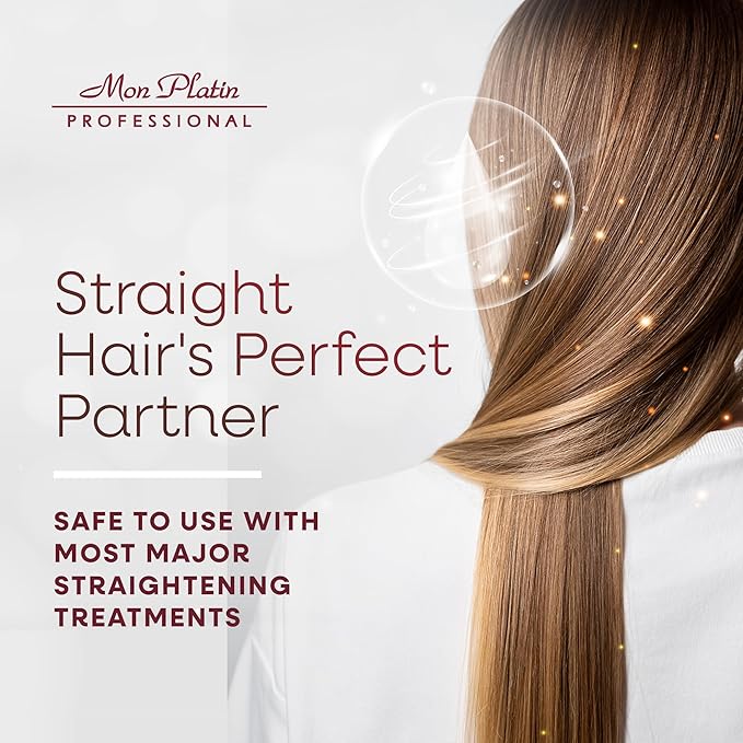 Mon Platin Natural Silk Therapy Salt-Free Shampoo for Straightened Hair - Protects Keratin & Brazilian Treatments, Sulphate-Free Formula, Keeps Hair Vibrant, 400ml-Velvo Beauty