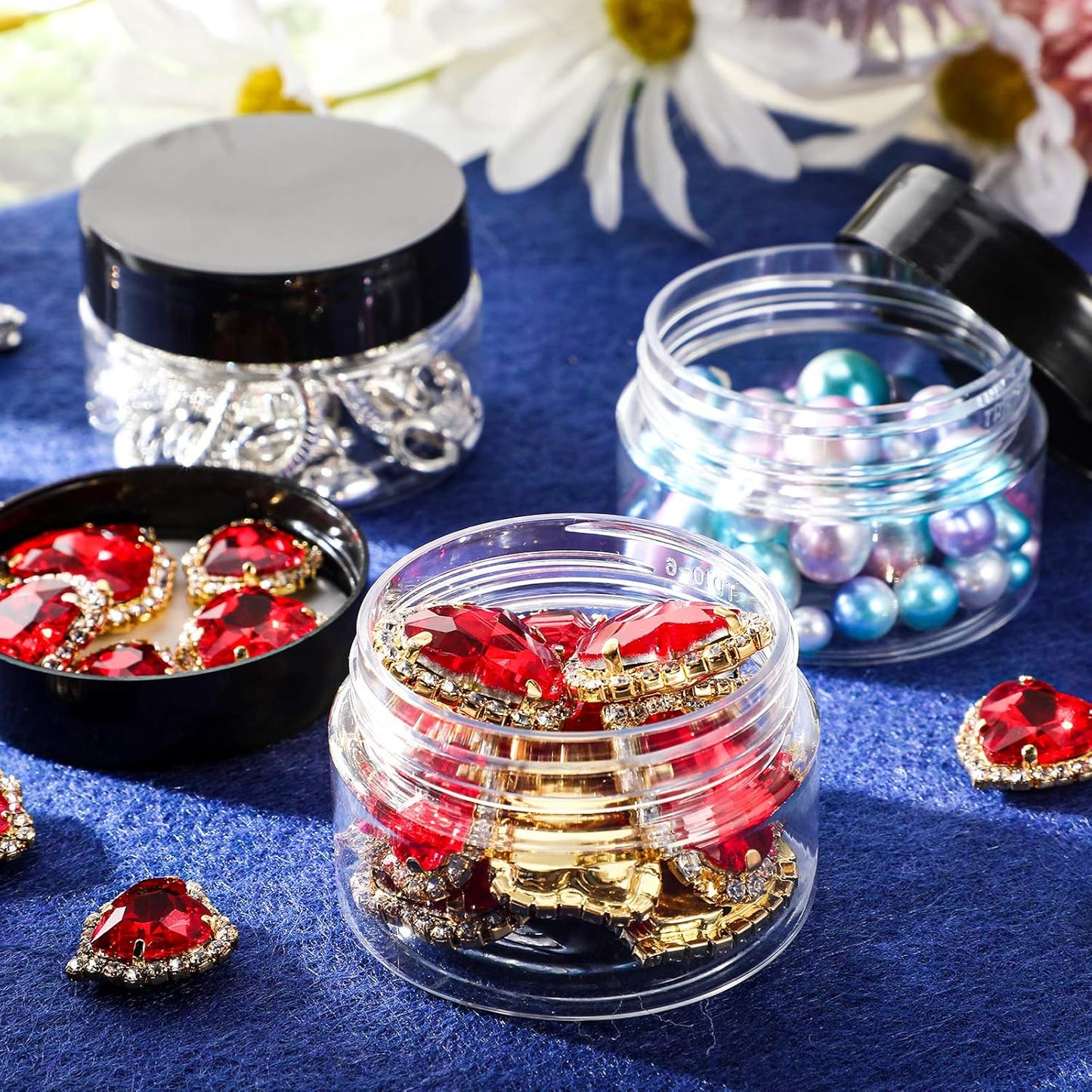 200 Pcs 2 oz Black Plastic Container Cosmetic Jars with Lid Round Plastic Jars Small Travel Containers for Storage Makeup Creams Lotion Ointments-Velvo Beauty
