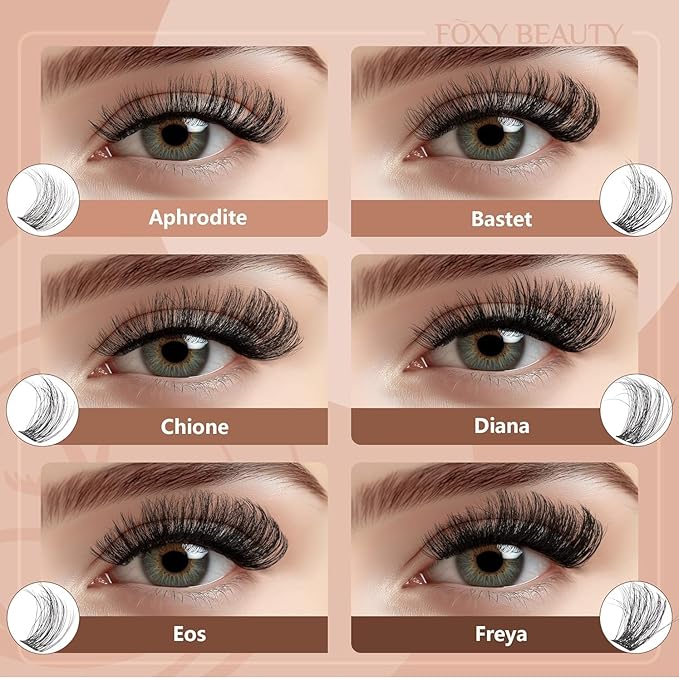 Diva Lash Clusters Kit - 432 Pieces Lash Clusters D Curl Lash Extension Kit Fluffy Lash Clusters Kit WideSpan Individual Lashes 12-20mm Eyelash Clusters, Eyelash Extension Kit With Bond and Seal-Velvo Beauty
