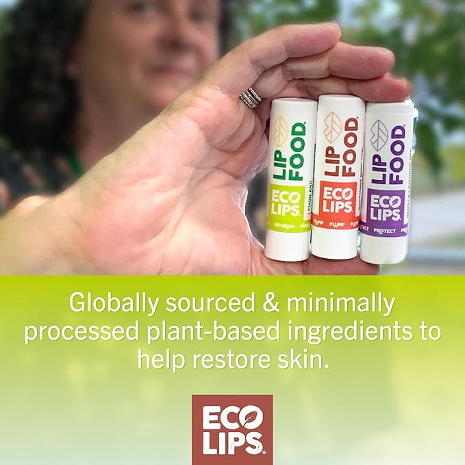 Eco Lips Lip Food - Nutrient Dense & Organic Lip Balm (Nourish, Plump and Protect)-Velvo Beauty
