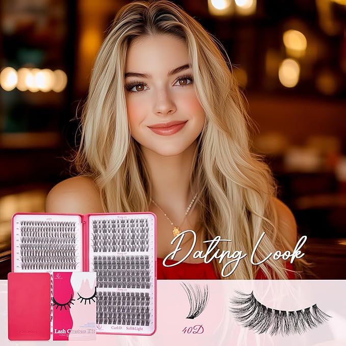 Lash Clusters Wispy - Lash Clusters,30D 40D Lash Clusters For Natural Look WideSpan 8-16MM Eyelash Clusters D Curl Lash Clusters For DIY Lashes At Home-Velvo Beauty