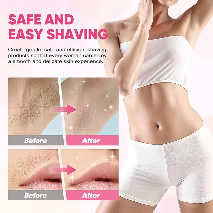 Bikini Trimmer for Women, Electric Razor & Shaver with Dual Ceramic Blades, Painless Hair Removal for Face, Body & Intimate Areas, 90min Cordless Runtime, Waterproof Travel Grooming Kit-Velvo Beauty