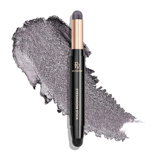 FV Cream Shimmer Eyeshadow Stick,Long Lasting & Waterproof, Multi-Use & High Pigment Eyeshadow Makeup Stick, Smoky Grey Shimmer-Velvo Beauty