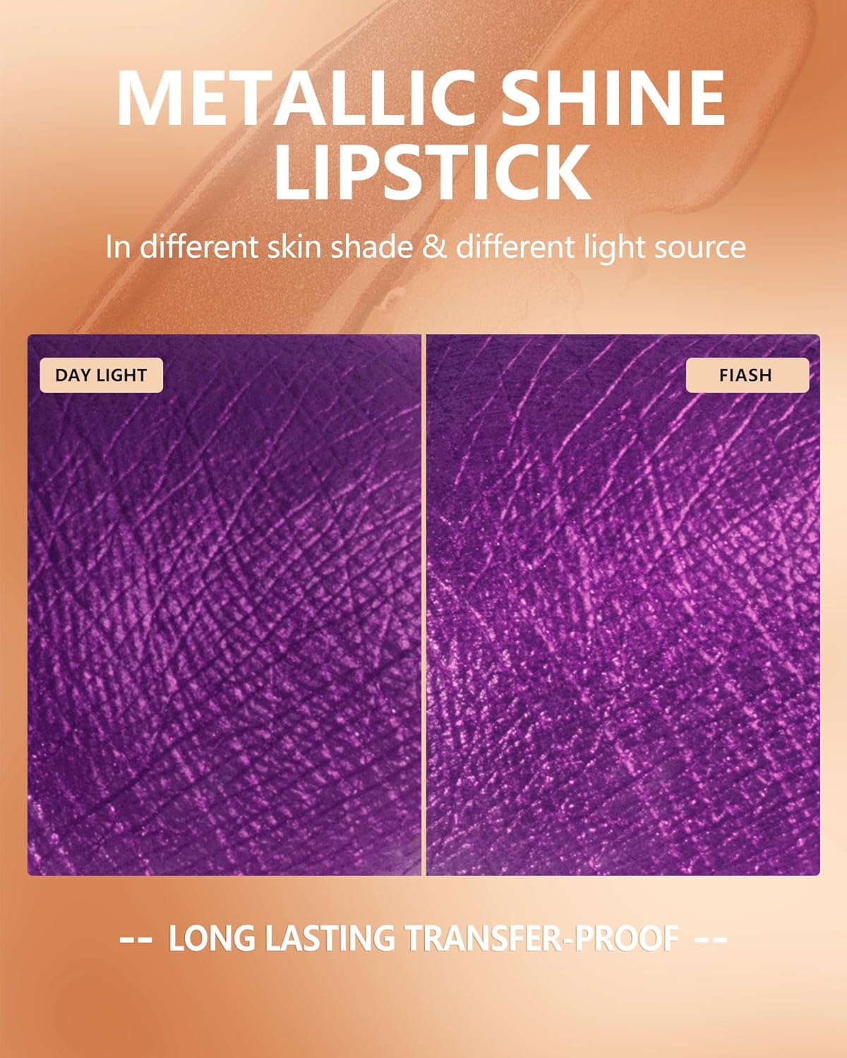 MAKI YIKA Purple Lipstick for Women Metallic Lipsticks Glitter Long Lasting Lipstick No Smudge No Transfer Liquid Lip Gloss (BR18 Amethyst)-Velvo Beauty