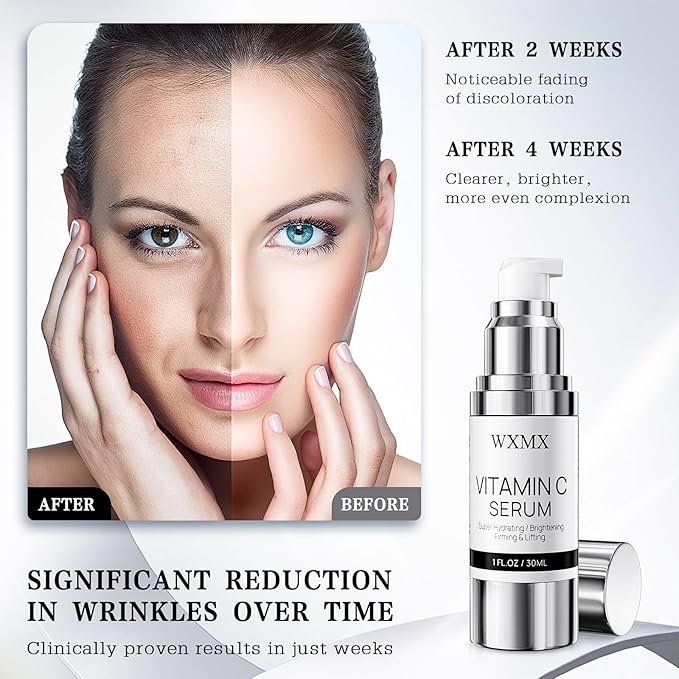 Super Vitamin C Face Serum for Mature Skin: All-in-One Hydrating Anti-Aging Formula by Vitamin C, Hyaluronic Acid, Caffeine-Firming, Lifting, Targets Dark Spots, Wrinkles, 1 fl oz (Pack of 1)-Velvo Beauty