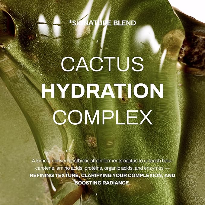 Whamisa Organic Cactus Magic Serum, Anti-Wrinkle & Brightening, Rejuvenation, Strengthen Skin Barrier, Probiotics, Hydrating, Facial Ampoule, Pore Refining (32ml)-Velvo Beauty
