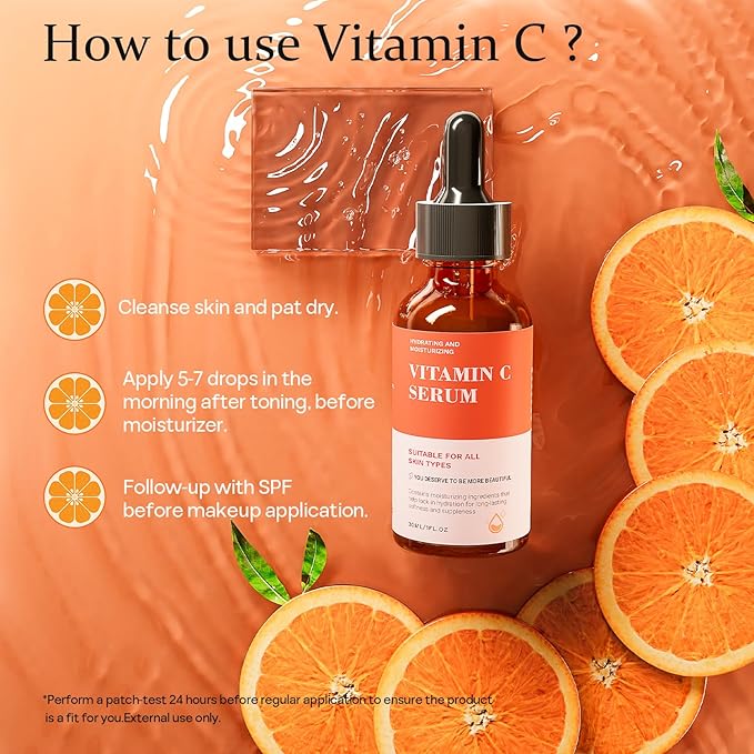 Vitamin C Serum For Face-Anti Aging & Wrinkle Facial Serum With Vitamin C,Sodium Hyaluronate,Vitamin E And More,Skin Brightening Serum For Dark Spots,Fine Lines & Dull Skin,1 Fl Oz-Velvo Beauty