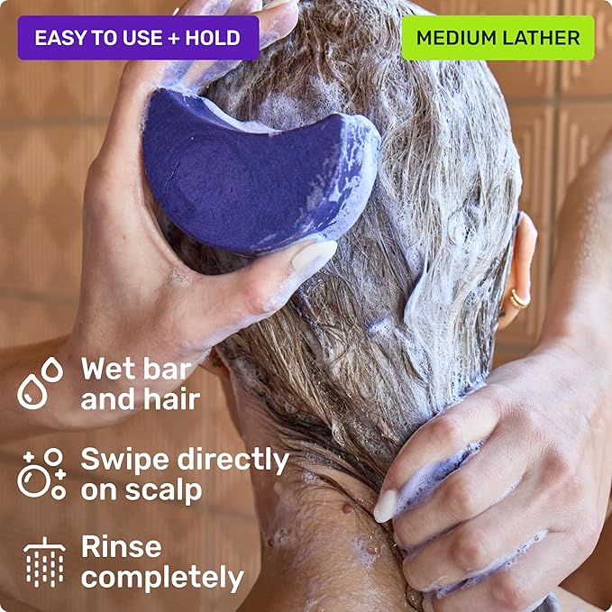 Ethique Purple Shampoo Bar for toning brassy hair - Plastic-Free, Cruelty-Free, Vegan, 3.88 oz - Formerly Tone It Down-Velvo Beauty