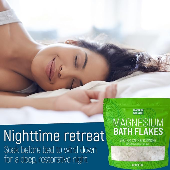 Magnesium Flakes for Bath - Magnesium Chloride Flakes - Dead Sea Salts for Soaking, 10 LBS-Velvo Beauty