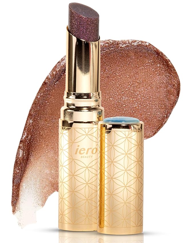 ieró Beauty Moonkissed Luminous PH Tinted Lip Balm w/Shea Butter & Vitamin E, Lip Care Moisturizer, Lip Plumper for Soft & Supple Lips, Paraben Free, Vegan, Sheer Copper Pink w/Bronze Shimmer-Velvo Beauty
