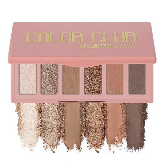 6 Colors Mini Naked Eyeshadow Makeup Palette Caramel & Bronzed Neutral Tone Eye Shadow Matte & Shimmer Nude Make Up Pallet with Mirror Blendable Highly Pigmented Travel Size Gift Kit 05-Velvo Beauty
