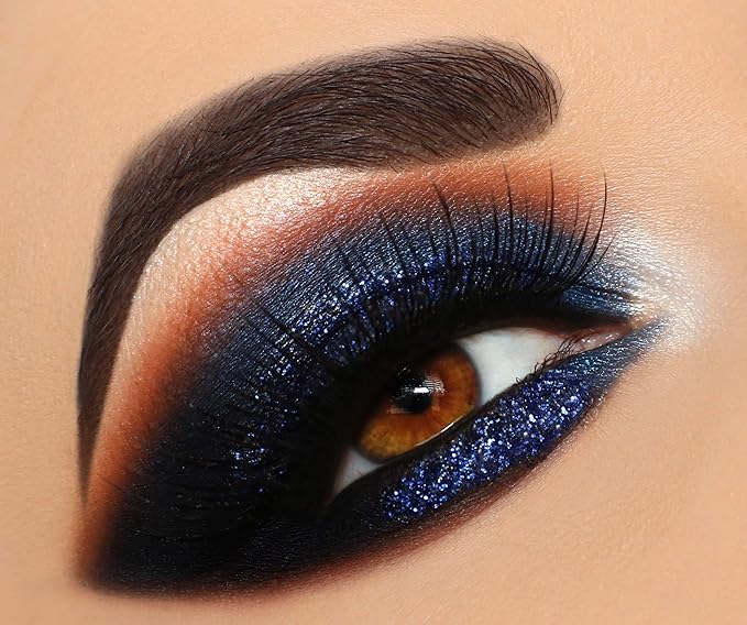 Glitter Eyeshadow Palette, Pressed Pigmented Mineral Ultra Eyeshadow Palette, Long Lasting, Quick Drying, Loose Glitter Glue for Eye Crystals Makeup-Velvo Beauty