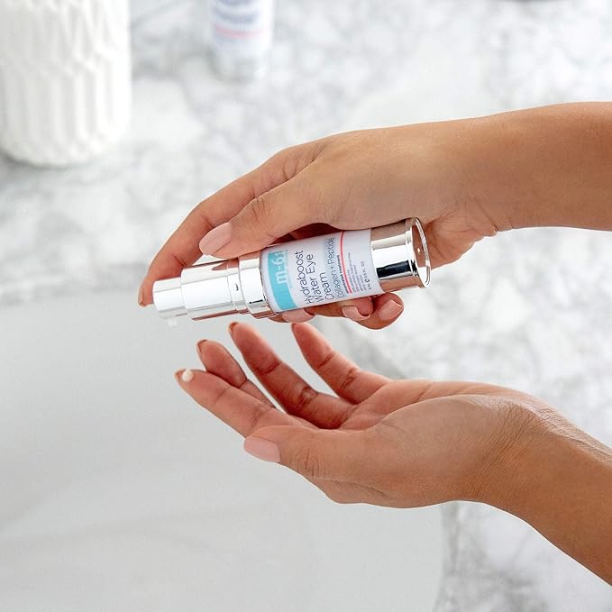 M-61 Hydraboost Collagen+Peptide Water Eye Cream - Age-defying vegan collagen and peptide water eye cream with vitamin B5 & baobab pulp extract.-Velvo Beauty