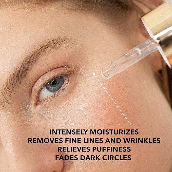 Marie d'Argan Eye Contour Serum for dark circles and puffiness, with Hyaluronic Acid, Ginseng and Hibiscus Anti-wrinkle, Repairs Bags under eyes, iluminates skin, firming effect, 15 ml,-Velvo Beauty