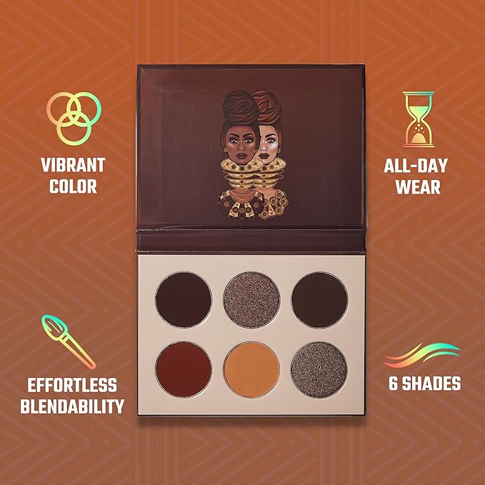 Juvia's Place Palette The Chocolates - Tan, Auburn, Shades of 6, Rich Dark Chocolate Palette, Professional Eye Makeup, Pigmented Palette, Makeup Palette for Eye Color & Shine-Velvo Beauty