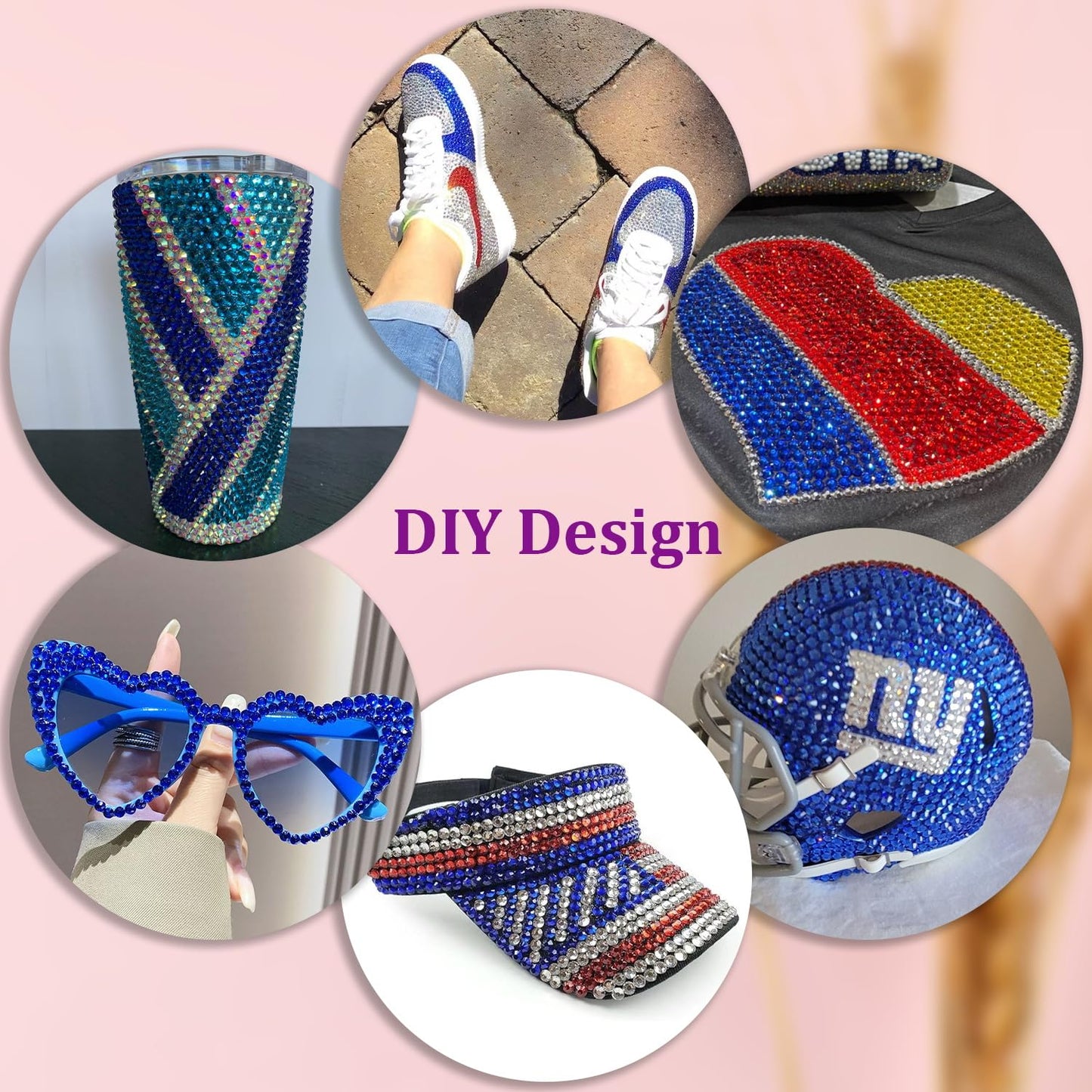 30000Pcs Resin Rhinestones with Tweezers for Crafting, Royal Blue Flatback Gems, Bedazzling Crystal with 3Pcs 10ml B7000 Jewelry Glue for DIY Crafts Clothing Tumblers Shoes Fabric Nail Art-Velvo Beauty