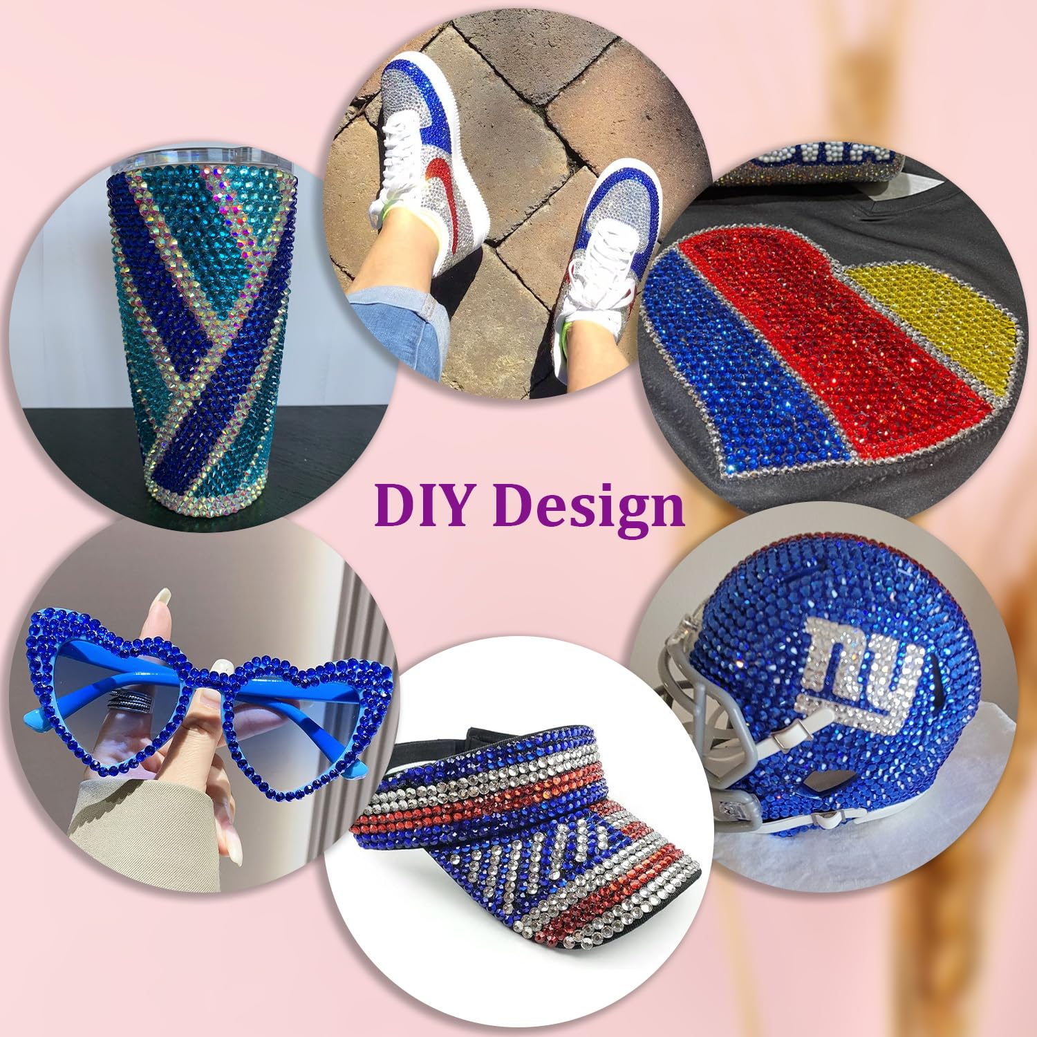 30000Pcs Resin Rhinestones with Tweezers for Crafting, Royal Blue Flatback Gems, Bedazzling Crystal with 3Pcs 10ml B7000 Jewelry Glue for DIY Crafts Clothing Tumblers Shoes Fabric Nail Art-Velvo Beauty