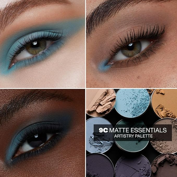 Morphe 9C Matte Essentials Artistry Palette - Cool-Toned Makeup Palette with All-Matte Finishes - Highly Pigmented Eye Makeup with a Blendable & Buildable Formula (0.35 oz)-Velvo Beauty