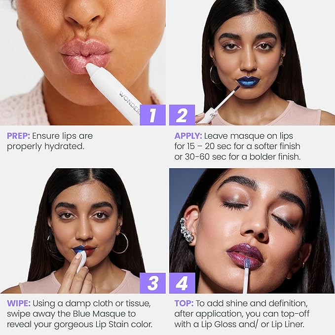 Wonderskin Wonder Blading All Day Lip Stain Peel Off Masque - Long Lasting, Waterproof and Transfer Proof Pink Lip Tint, Matte Finish Peel Off Makeup (Charming Masque)-Velvo Beauty