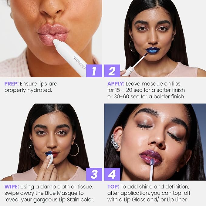 Wonderskin Wonder Blading All Day Lip Stain Peel Off Masque - Long Lasting, Waterproof and Transfer Proof Pink Lip Tint, Matte Finish Peel Off Makeup (Neon Rose Masque)-Velvo Beauty