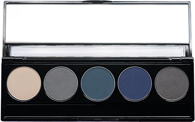 Matte Cool Tone Blue & Silver Vegan Eyeshadow Palette; Talc, Paraben & Cruelty Free-Velvo Beauty
