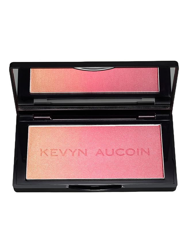 Kevyn Aucoin The Neo-Blush, Rose Cliff: Blush makeup compact. Trio palette of gradient colors. Blends pearl, satin & matte finishes for highlighting cheeks. Personalized looks. Natural to pop of color-Velvo Beauty
